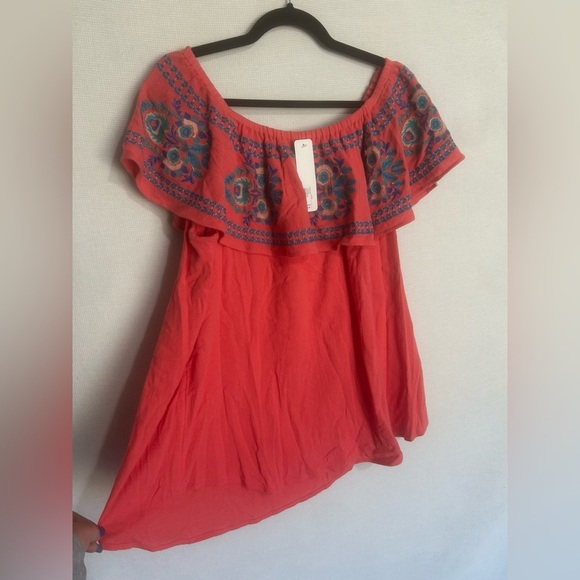 Nwt soft surroundings off the shoulder embroidered top - Picture 1 of 7